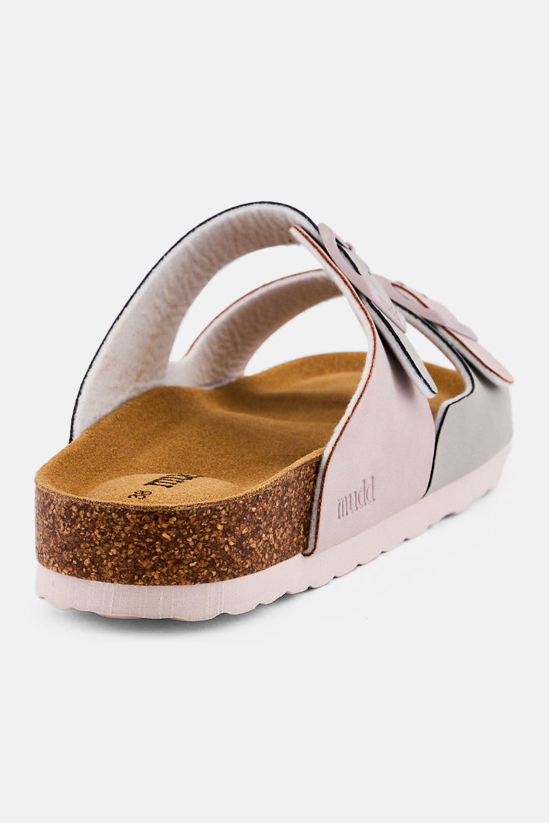 Mudd Women Adjustable Buckle Two Strap Cork Sandals, Multicolor - Image 3